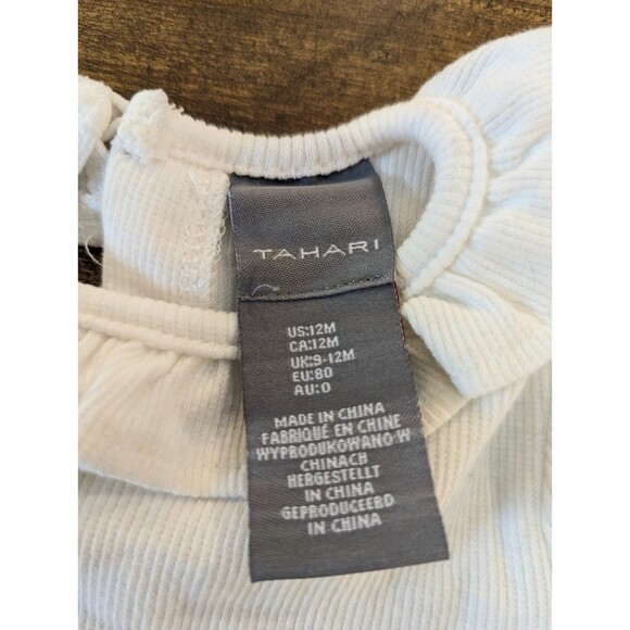 Tahari Baby & Carter's Girls Outfit Lot – Size 12M – Romper + Ruffle Collar Top - Picture 5 of 12